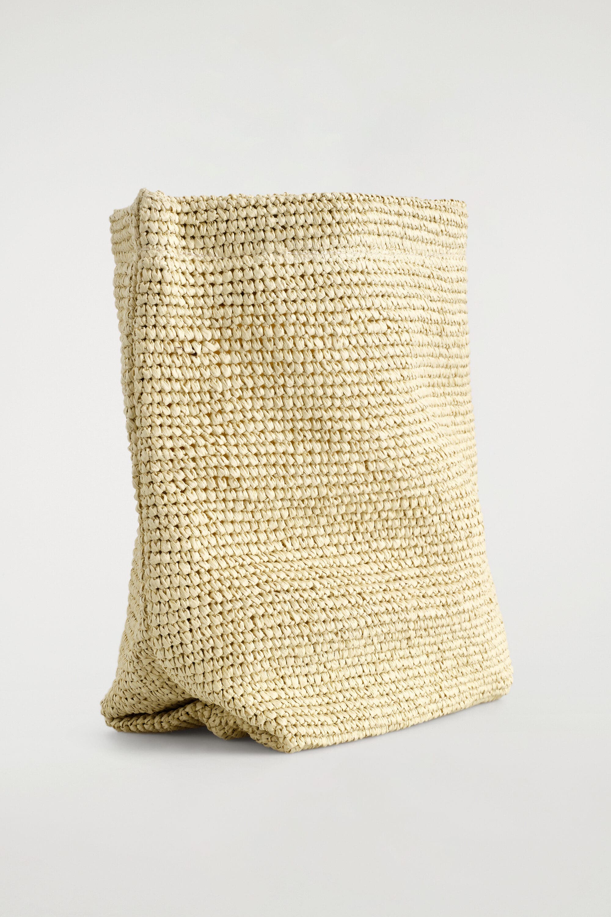 Folded Clutch Bag - Straw, Alternate, color, BEIGE
