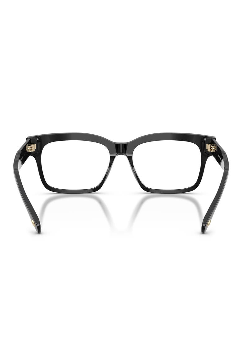 55mm Rectangular Optical Glasses, Alternate, color, BLACK / CLEAR BLUE LIGHT FILTER