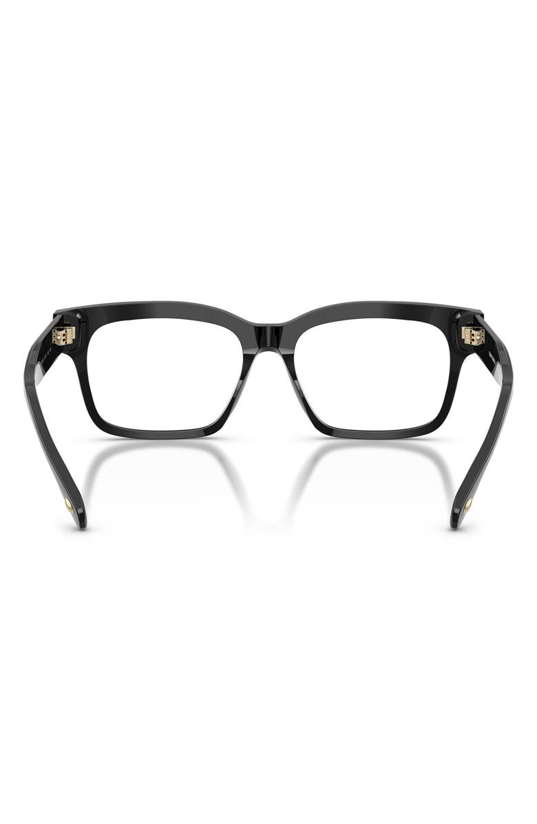 Tory Burch 55mm Rectangular Optical Glasses, Alternate, color, Black / Clear Blue Light