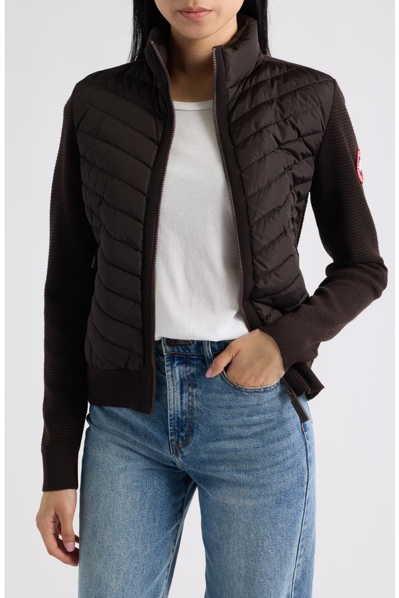 Hybridge Quilted & Knit Jacket, Alternate, color, ARABICA-ARABICA