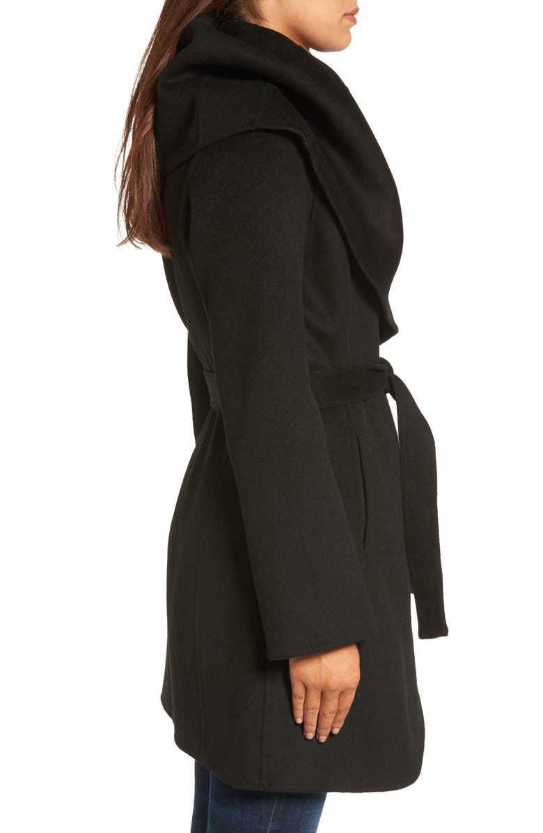 Tahari Marla Double Face Wool Blend Wrap Coat, Alternate, color, 