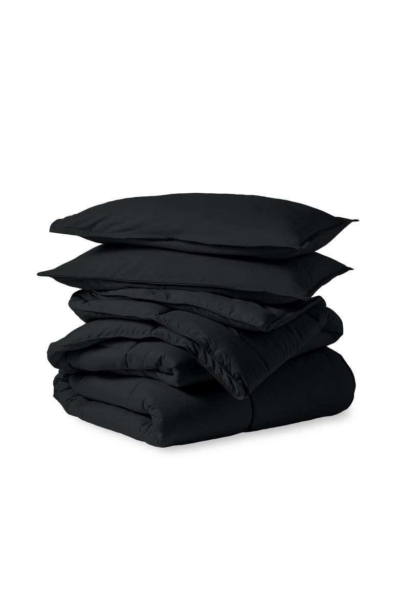 Bare Home All-Season Down Alternative Comforter Set - Oversized Queen, Main, color, Black