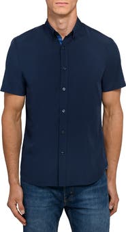 CONSTRUCT Solid Woven Short Sleeve Basic