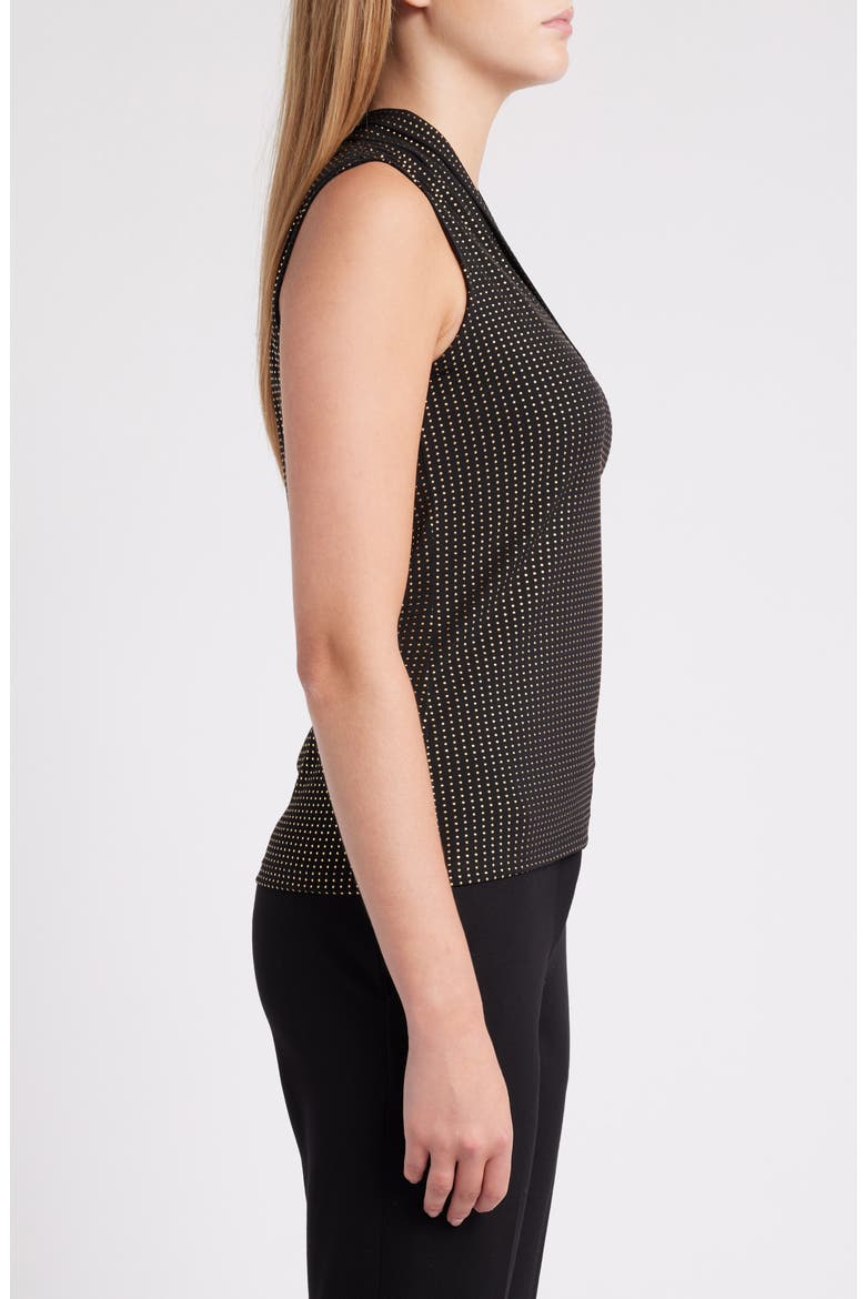 Dewdrop Stud Sleeveless Top, Alternate, color, ANNE BLACK/ GOLD