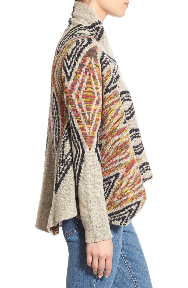 WOVEN HEART GIRLS Woven Heart Diamond Pattern Shawl Cardigan, Alternate, color,