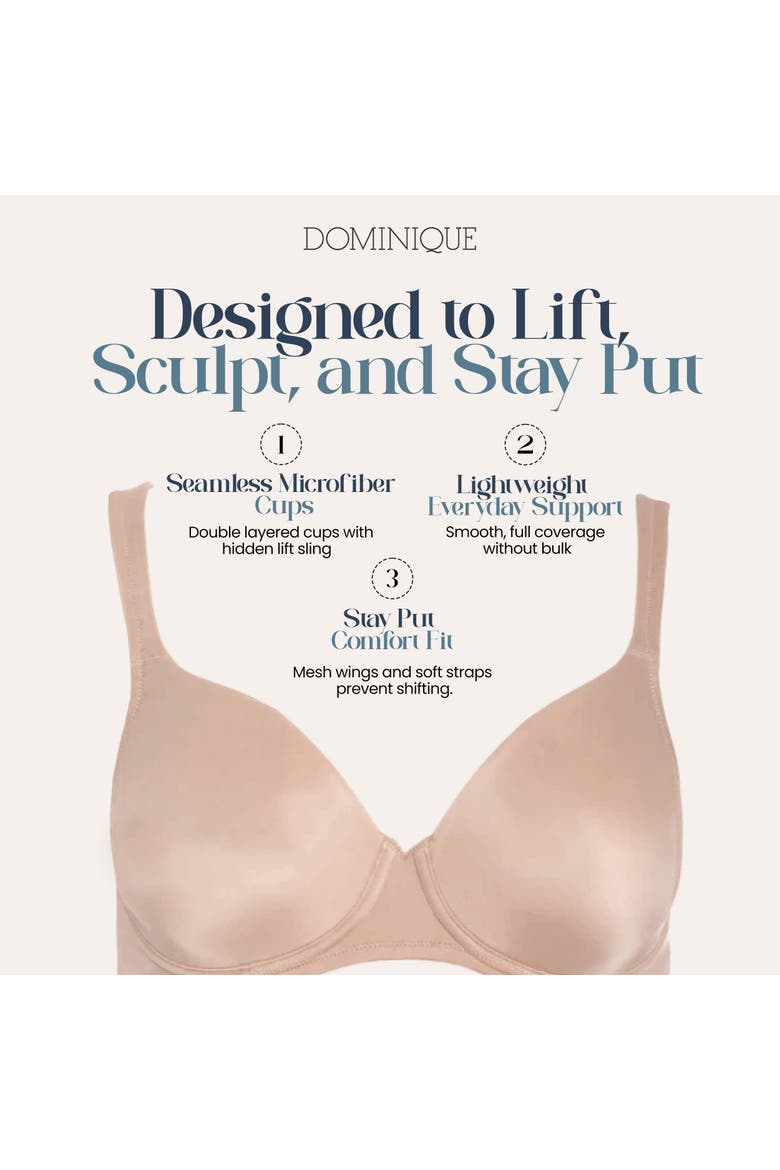 Marlena Seamless Shaping Bra, Alternate, color, Mocha