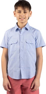 TailorByrd Kids' Signature Chambray Button-Up Shirt