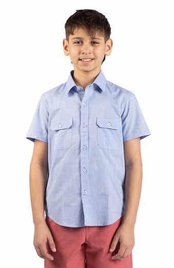 TailorByrd Kids' Signature Chambray Button-Up Shirt