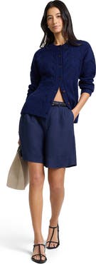 Onia Air Linen Pleated Bermuda Short