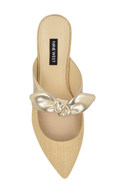 Shop Nine West Bowin Pointed Toe Flat In Light Natural 111