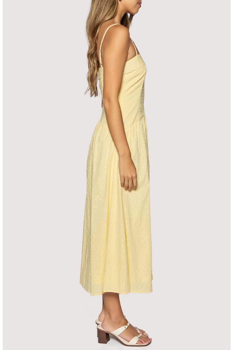 Sunlit Whimsy Cotton Midi Dress, Alternate, color, YELLOW