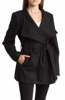 Rytaa Wool Blend Wrap Coat