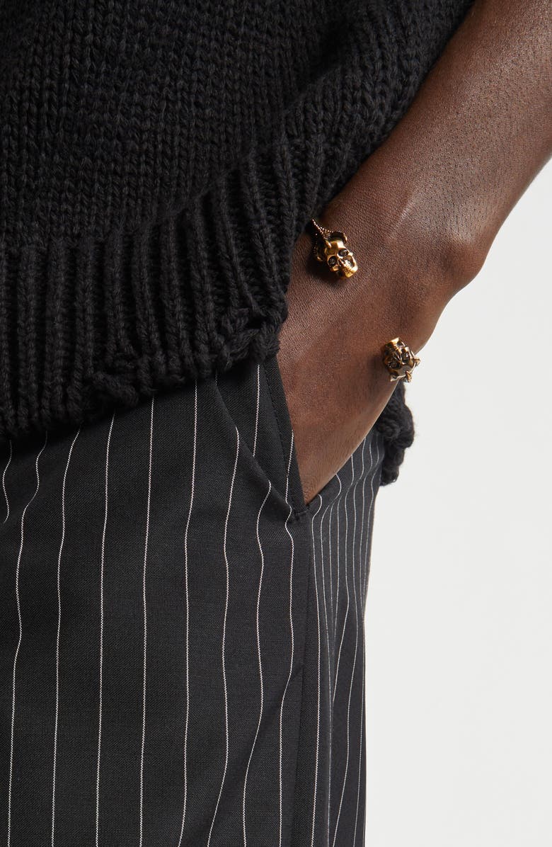 McQueen Men's Victorian Skull Cuff Bracelet, Alternate, color, 