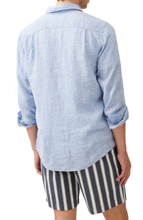 Rodd & Gunn Coromandel Button-up Linen Shirt In Denim