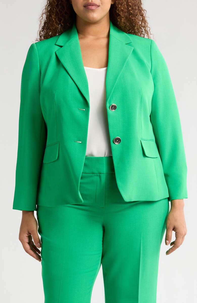 KASPER Two-Button Crepe Blazer, Main, color,