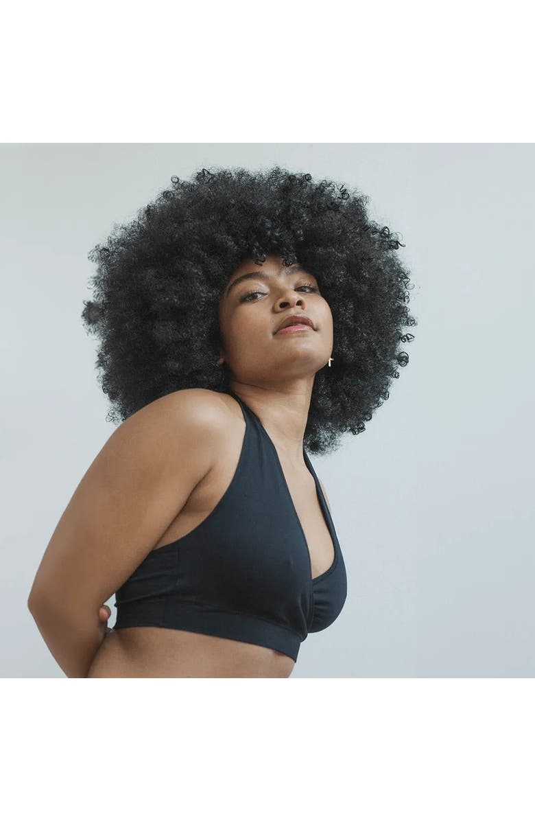 BRABAR Hug Backless Halter Bralette, Alternate, color, Black