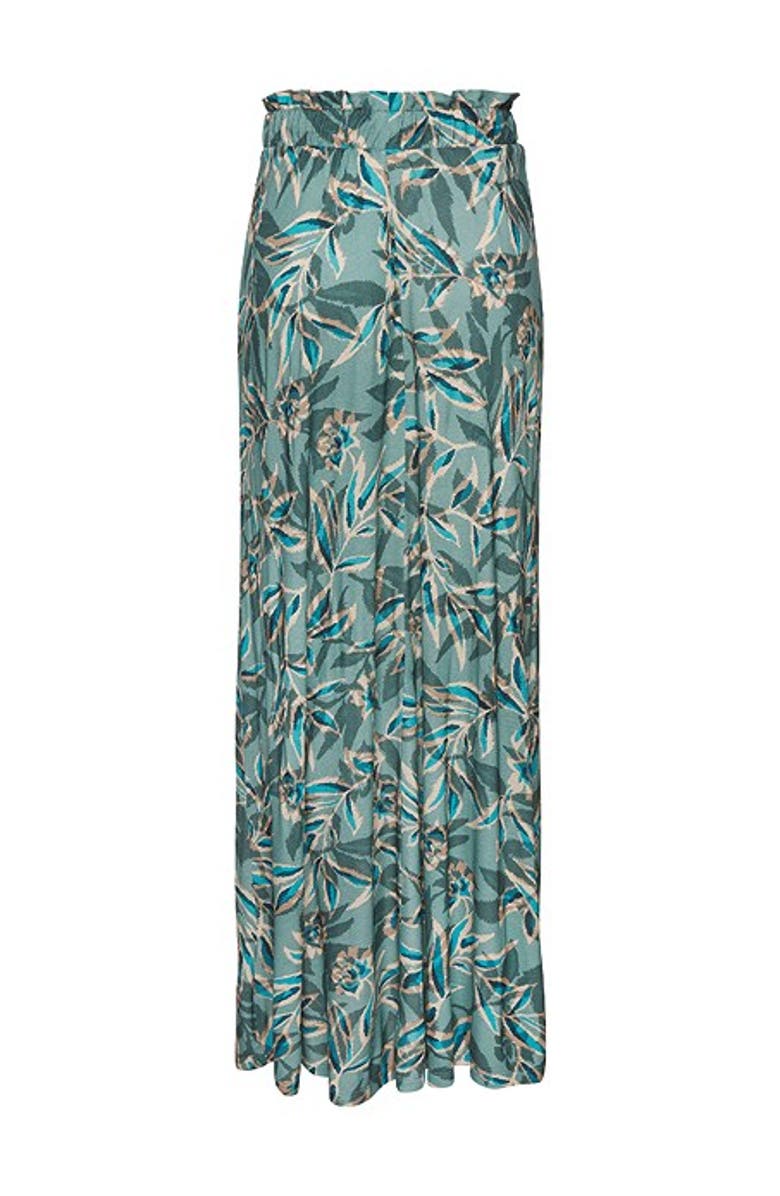 LASCANA Women's Paperbag Maxi Skirt, Alternate, color, Teal Print