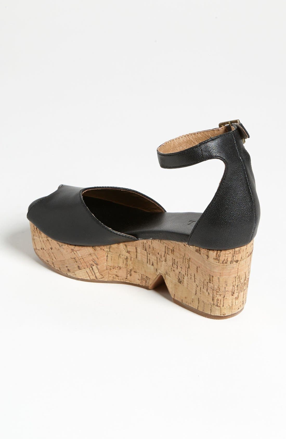 'Wolfe' Sandal, Alternate, color, BLACK