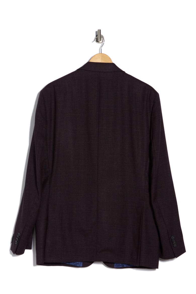 Elex Textured Stretch Wool Sport Coat, Alternate, color, BURGUNDY