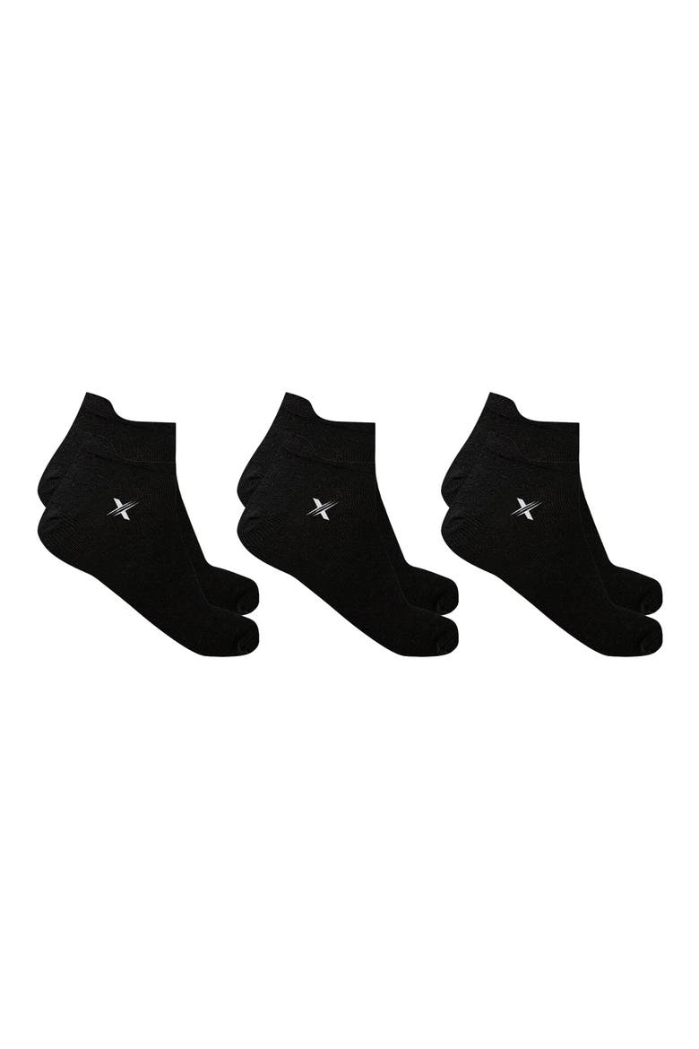 3-Pack Low Cut Compression Socks, Main, color, BLACK