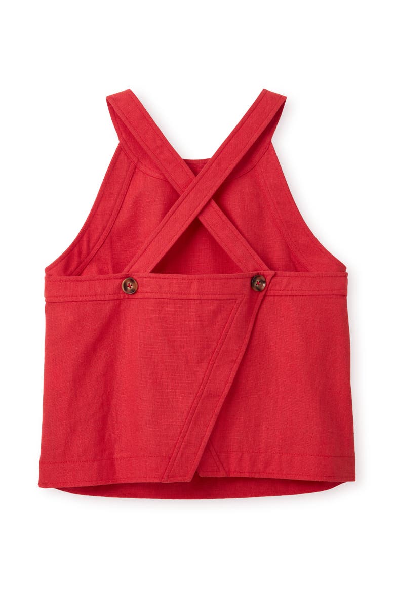 Brant Linen Tank, Alternate, color, Poppy