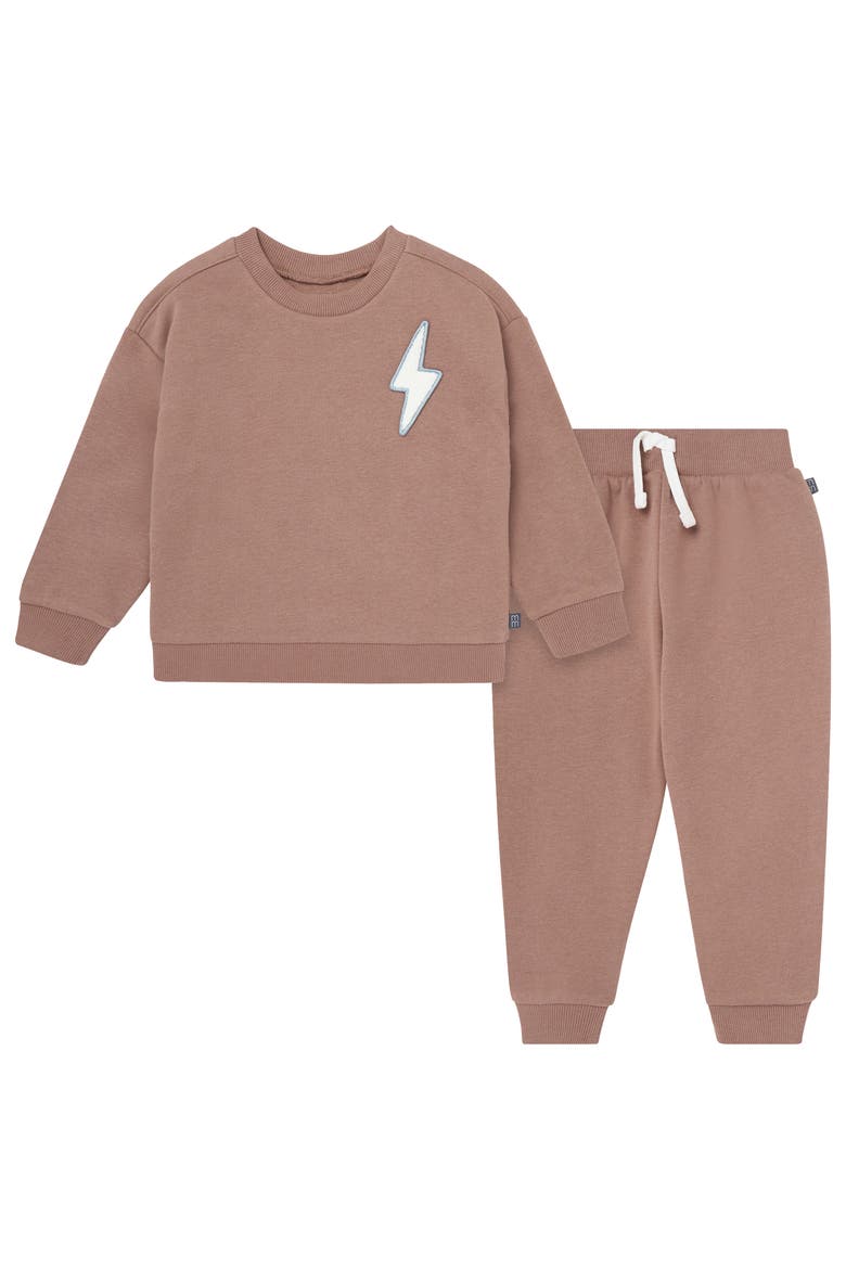 Sweatshirt and Jogger Set, Alternate, color, Lightning Brown
