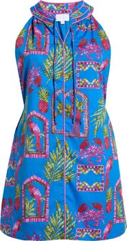 SUGARLIPS Bally Tropical Print Sleeveless Minidress