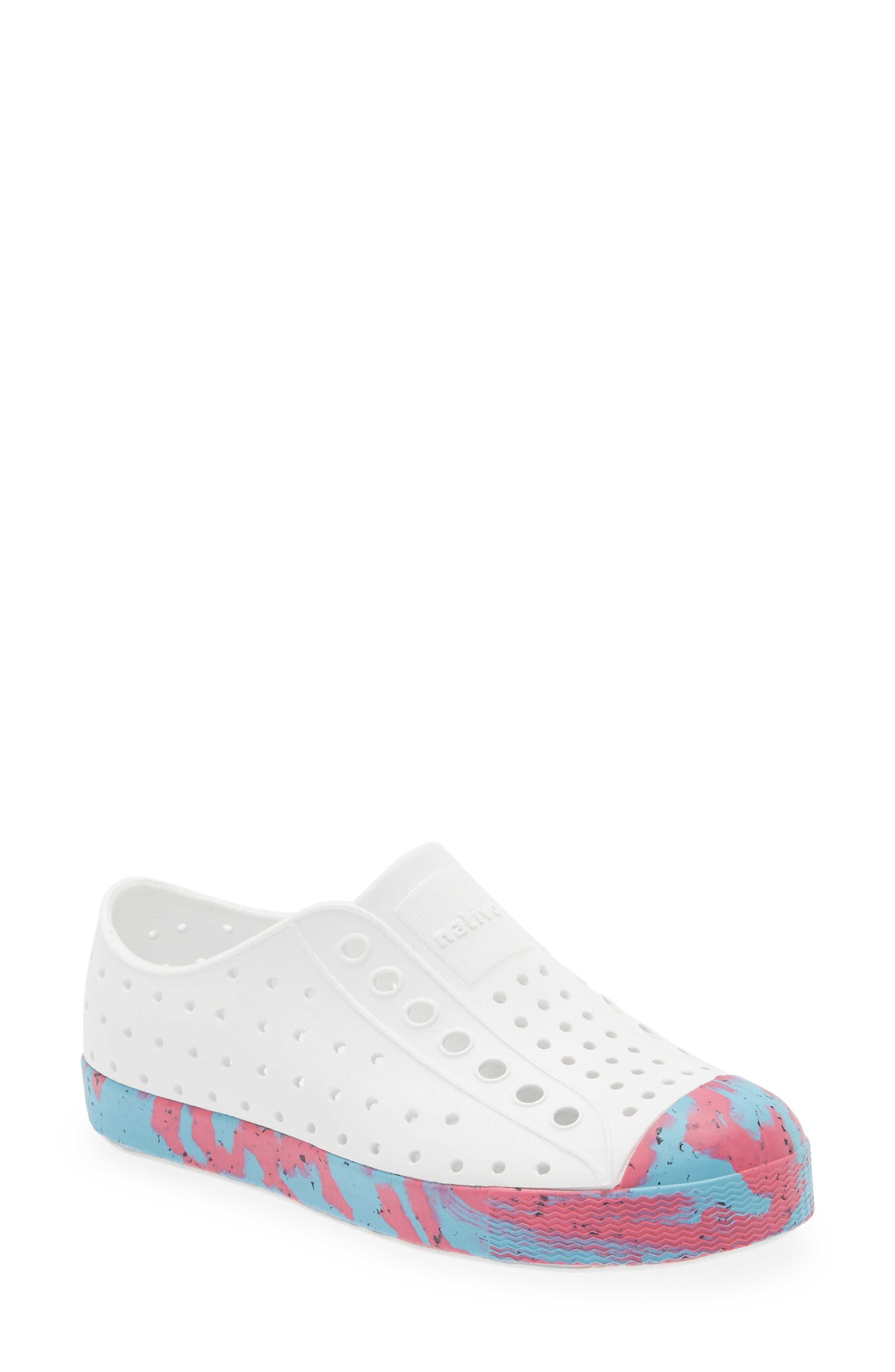 Jefferson Marble Print Slip-On Sneaker, Main, color, SHLWHT/ HWDMAUIMARBLE