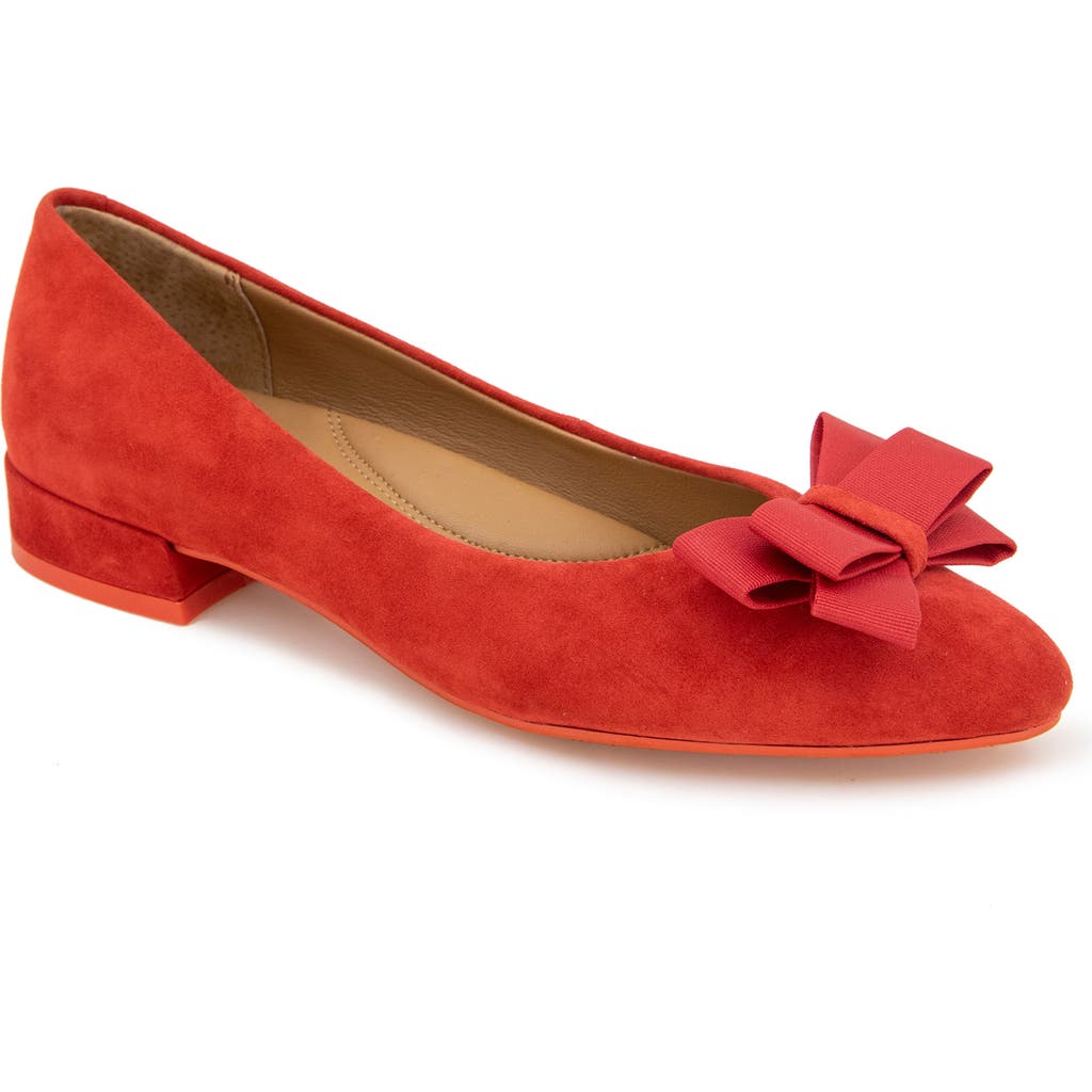 Gentle Souls Abigail Bow Pump in Red Suede  product