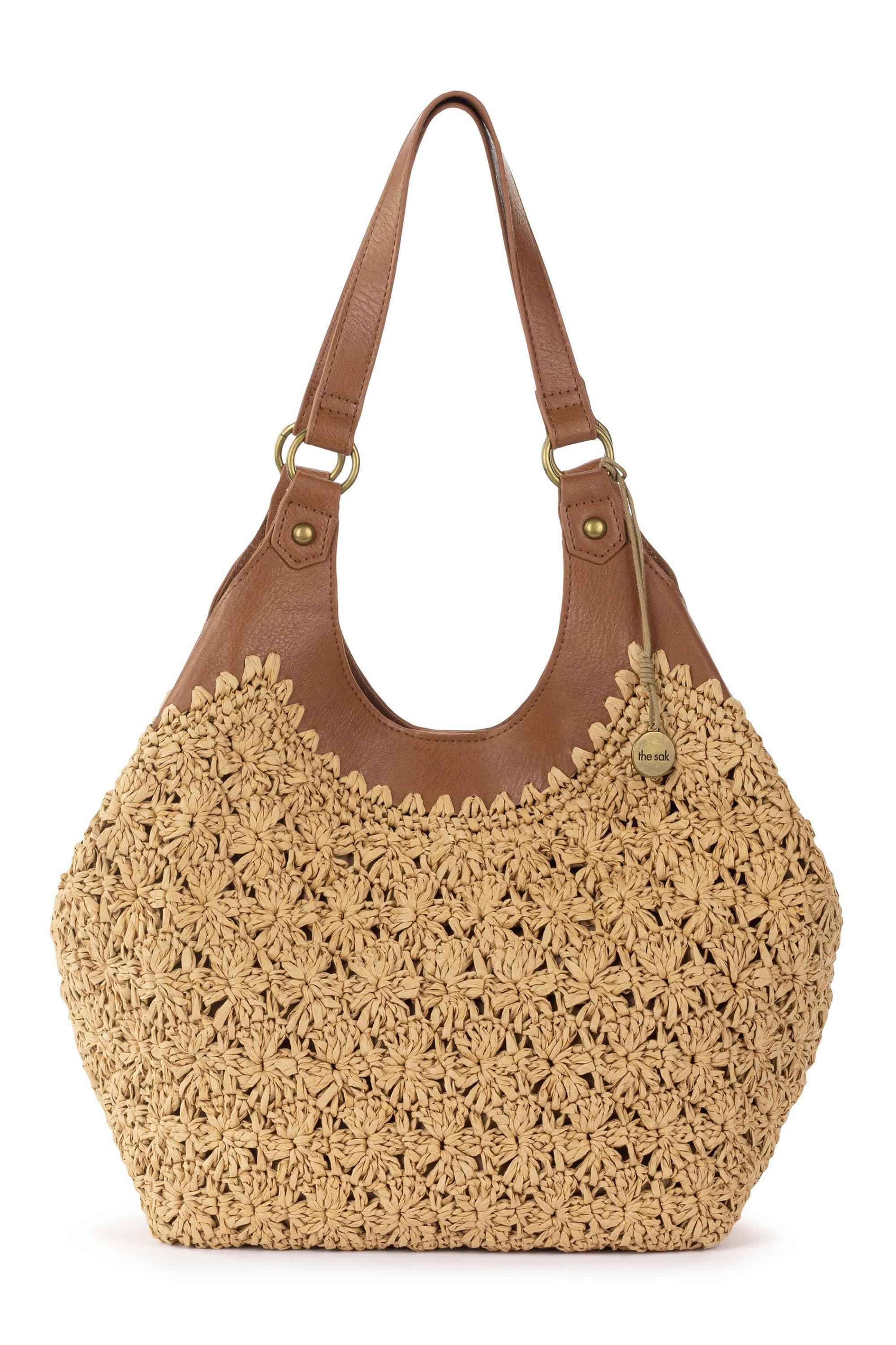 The Sak Roma Shopper Hand Crochet Tote Bag, Main, color, Natural Primrose Straw
