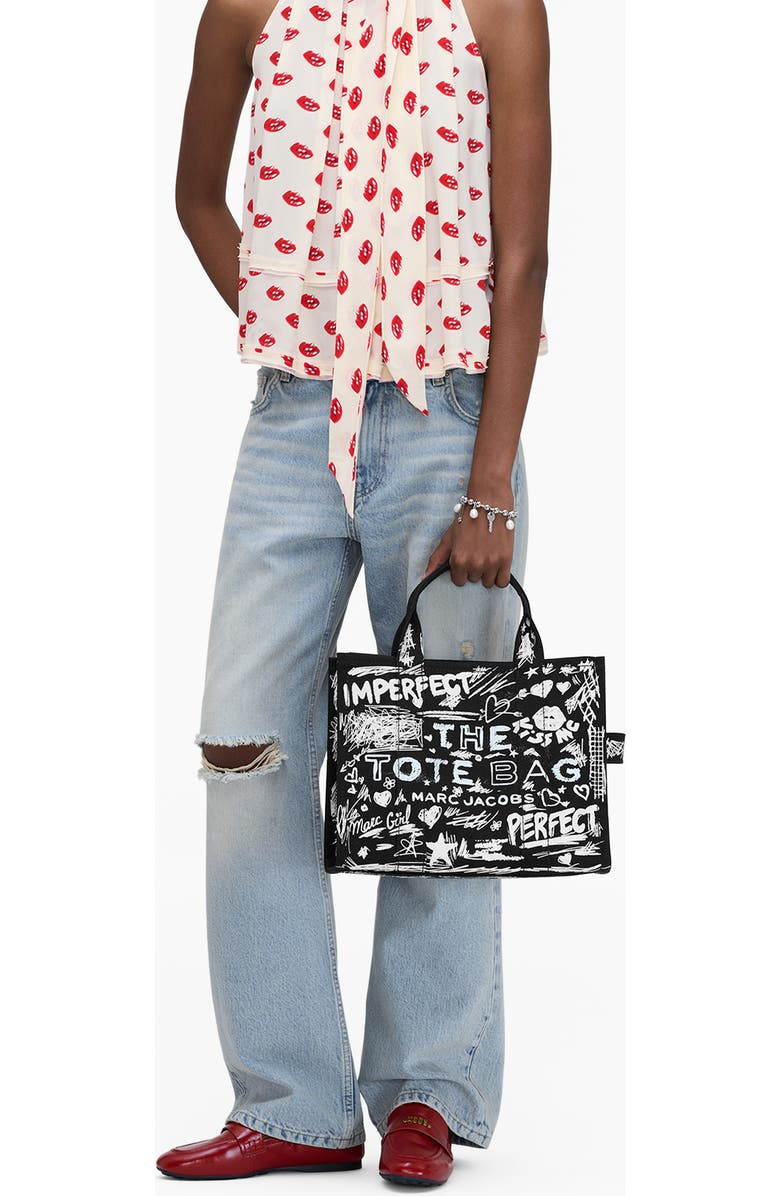 Marc Jacobs The Medium Canvas Tote, Alternate, color, Black Multi