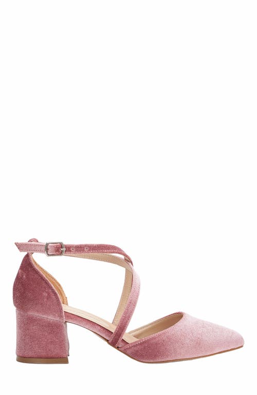 Forever & Always Shoes Dolly Low Block Heel Pumps In Pink