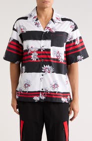 BOSS Egeeno Oversize Fit Cotton Button-Up Shirt