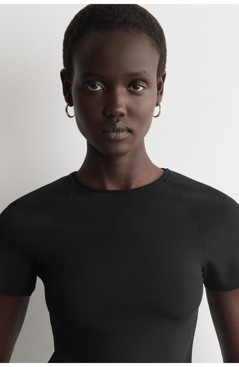 COS Slim-Fit Jersey T-Shirt, Alternate, color, Black