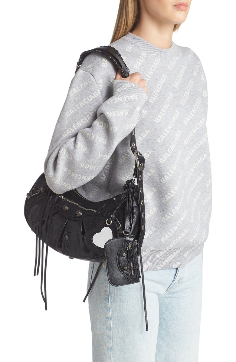 Balenciaga Le Cagole Lambskin Shoulder Bag, Alternate, color,