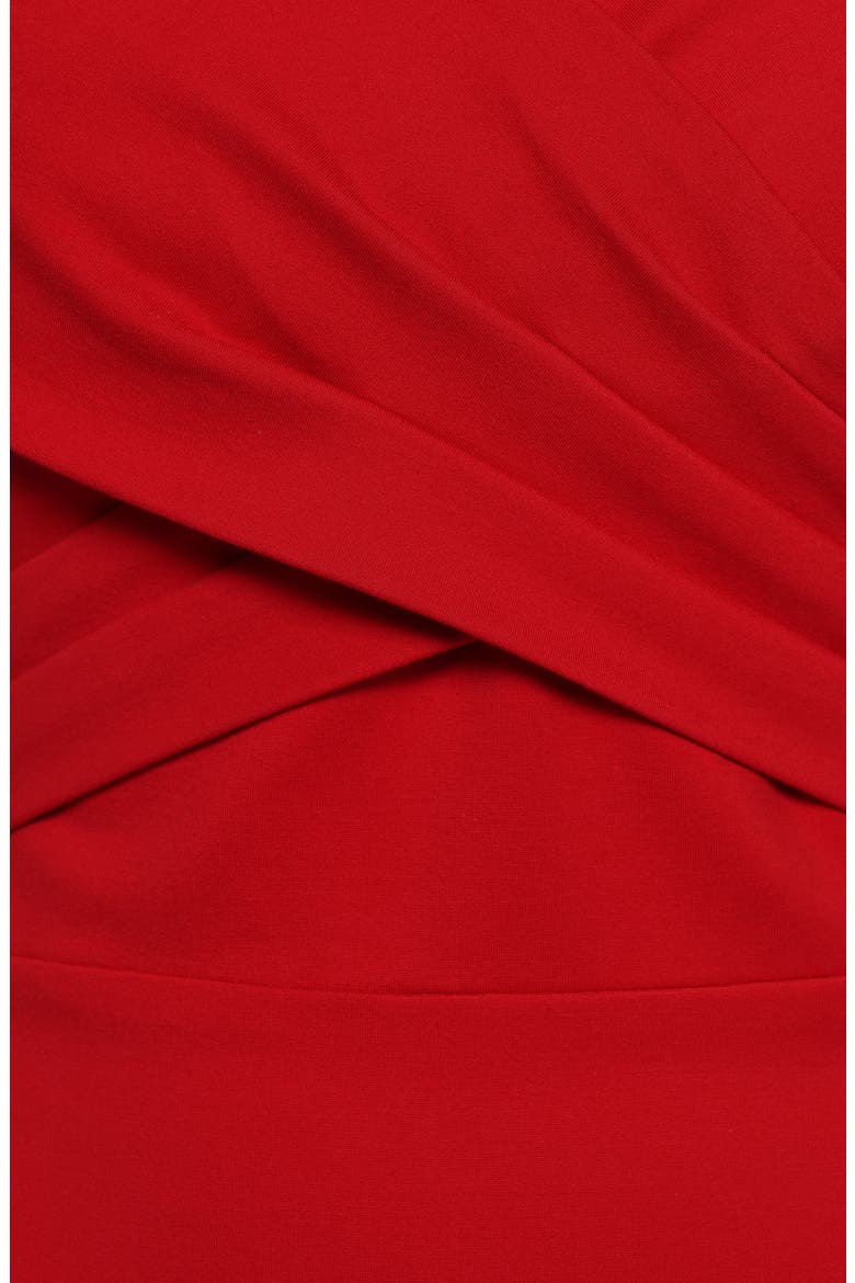 Dailene Off the Shoulder Midi Dress, Alternate, color, RED