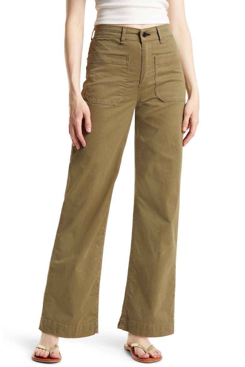 Sailor High Waist Wide Leg Pants, Main, color, OLIVE