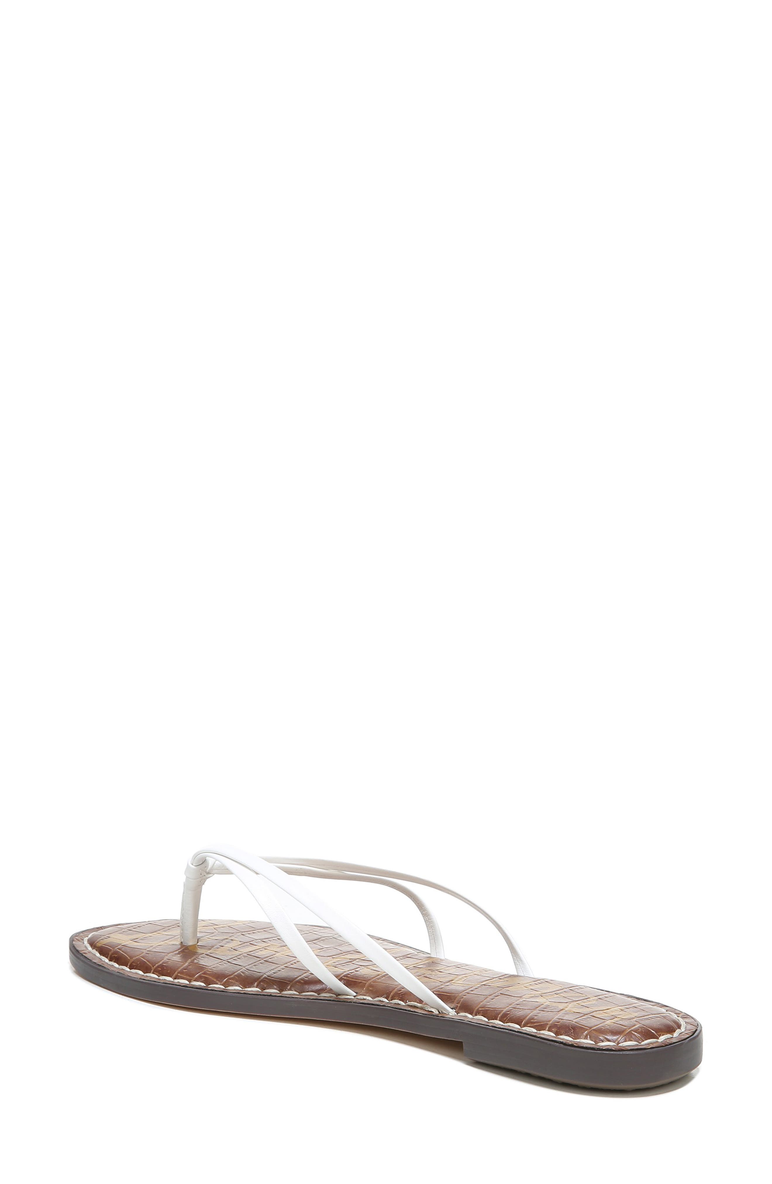 Gerianne Flip Flop, Alternate, color, BRIGHT WHITE LEATHER