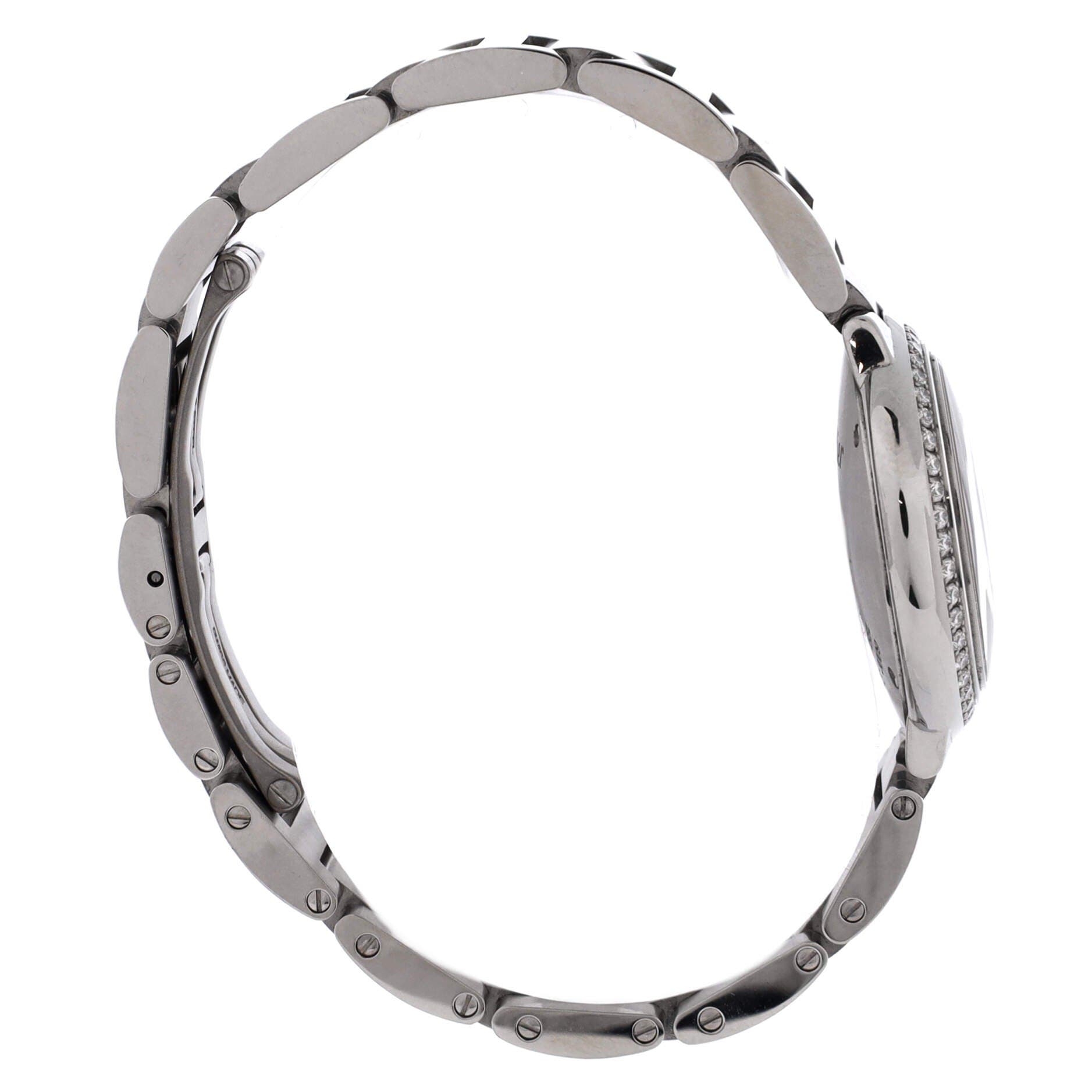 Ballon Bleu de Cartier Quartz Watch Stainless Steel with Diamond Bezel 28, Alternate, color, Metallic Silver