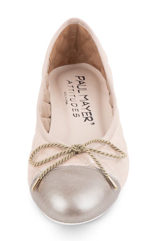 Paul Mayer Cap Toe Quilted Ballet Flat