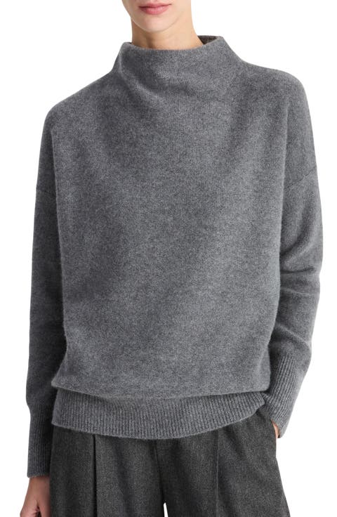 Boiled Cashmere Funnel Neck Pullover