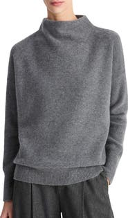 Vince Boiled Cashmere Funnel Neck Pullover