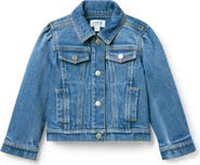Janie and Jack Denim Puff Sleeve Jacket In Medium Wash