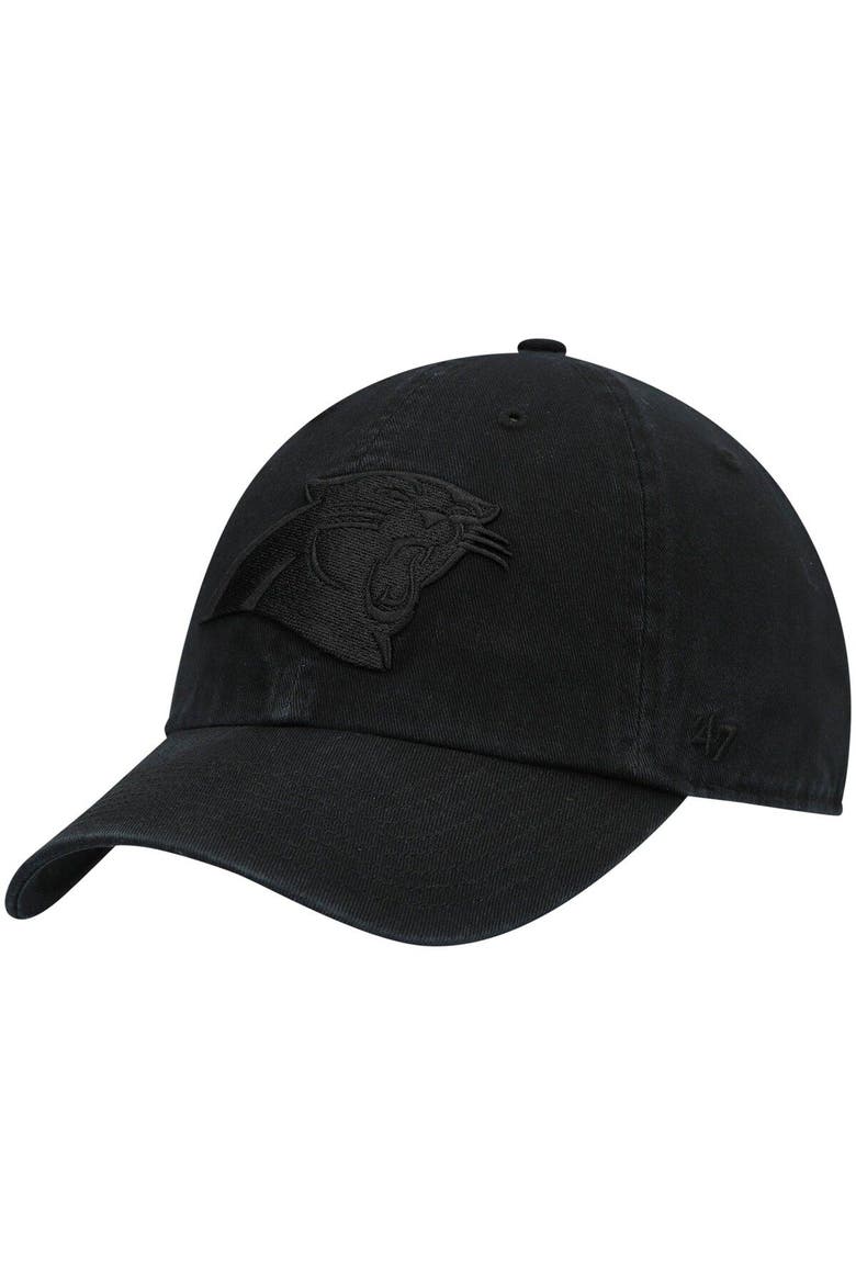 Men's '47 Black Carolina Panthers Team Tonal Clean Up Adjustable Hat, Main, color, Black