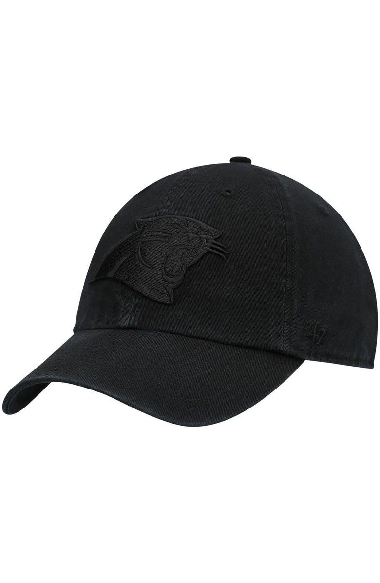 '47 Men's '47 Black Carolina Panthers Team Tonal Clean Up Adjustable Hat, Main, color, Black
