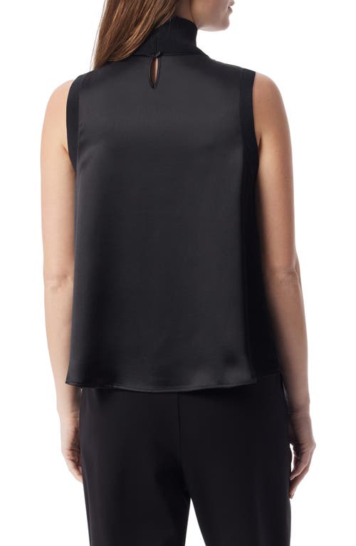 Do By Dee Ocleppo Rory Turtleneck Satin Shell Top In Black