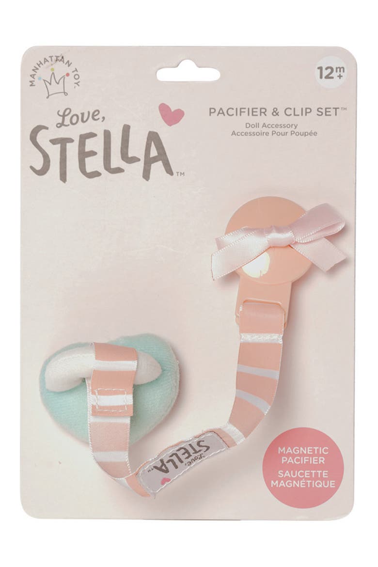 Love, Stella Pacifier & Clip Set, Alternate, color, MULTI-COLOR