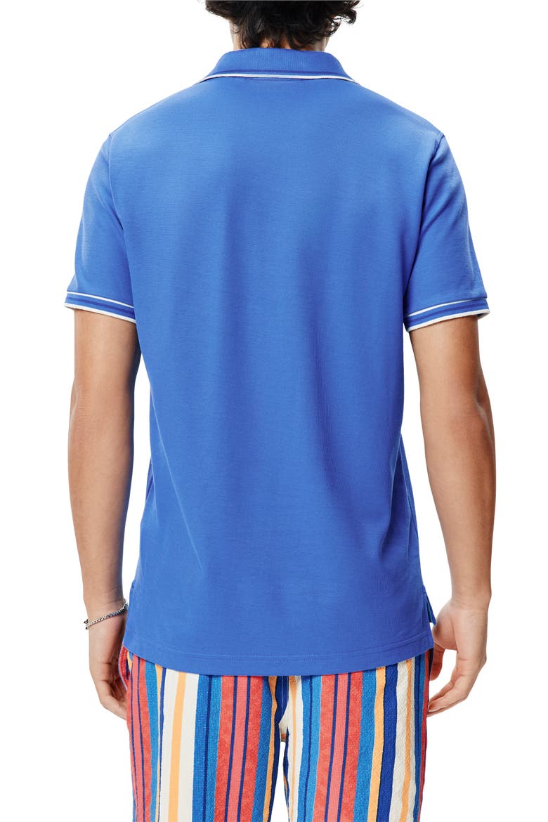 Brad Tipped Cotton Piqué Polo, Alternate, color, AMPARO BLUE