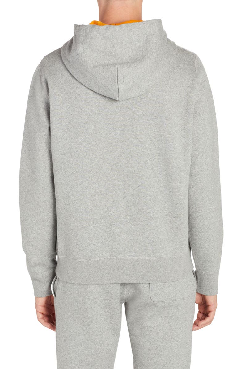 Moncler Contrast Hood Cotton Zip Hoodie, Alternate, color,