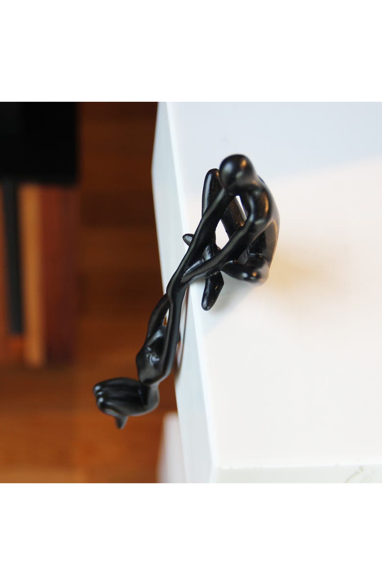 KINETIC Man Lifting Women onto Ledge Sculpture, Alternate, color, Black